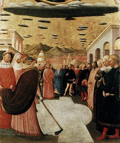 Miracolo della neve a Santa Maria Maggiore a Roma (1423)- masolino Museu CApodimonte, Napoli, Italia